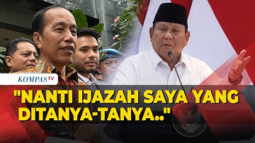 Saat Prabowo Singgung Geger Ijazah Jokowi: Masalah Ijazah Nih, Dipersoalkan!
