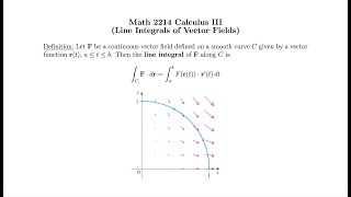 Details MAT 2214 Section 6.2 Line Integrals (Part 2) Guide