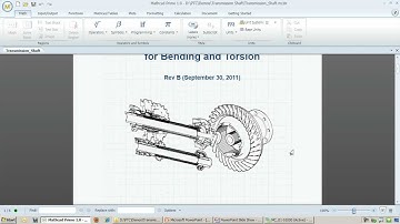 Transmission Shaft Mathcad Creo Integration