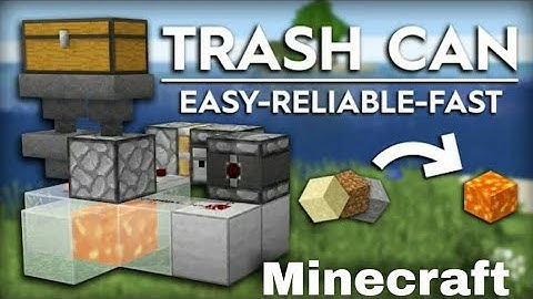 Minecraft Trash Can - Item Disposal Machine - Easy build and Reliable design - 1.17/1.16/1.15!