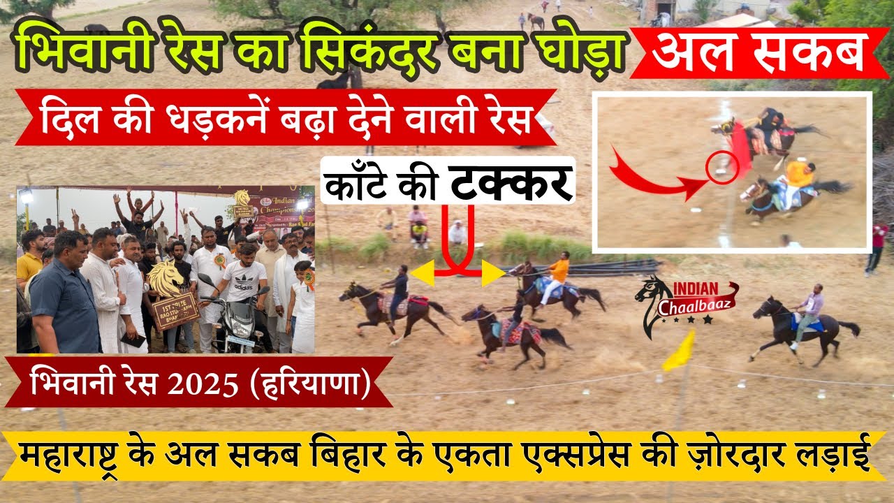 भिवानी रेस का सिकंदर बना महाराष्ट्र का घोड़ा अल सकब एकता एक्सप्रेस ने दिल जीत लिया 