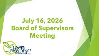 July 16, 2026 - Board of Supervisors