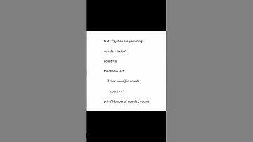 Count vowels in a string #pythonprogramming #python #interview #interviewprep