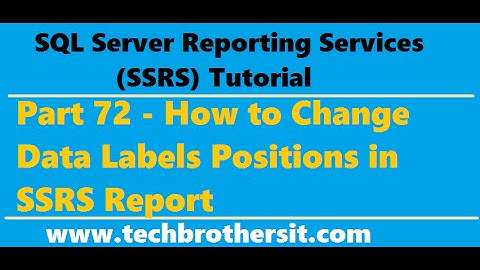 SSRS Tutorial 72 - How to Change Data Labels Positions in SSRS Report