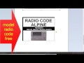 MERCEDES Benz Alpine Navigation radio code free. model radio RA4110 RA4210 RA4310 RA4410