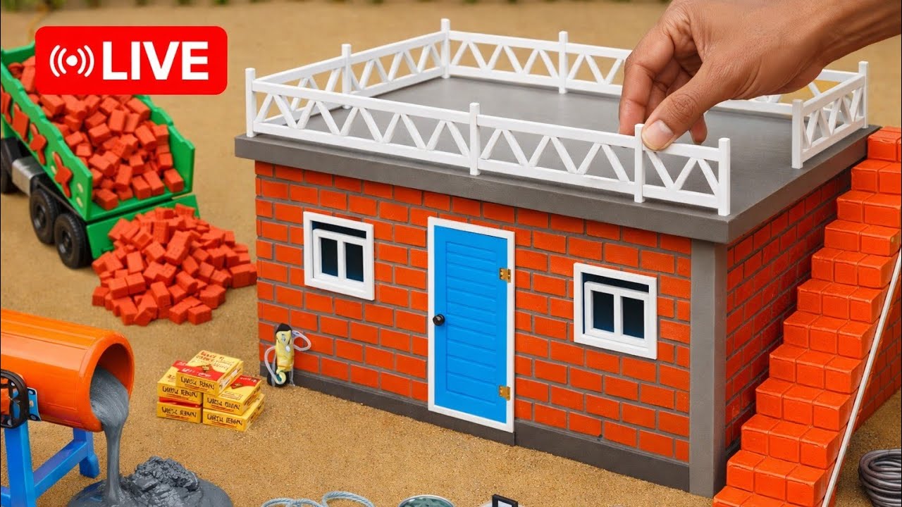 mini house construction live | Real Brick Work