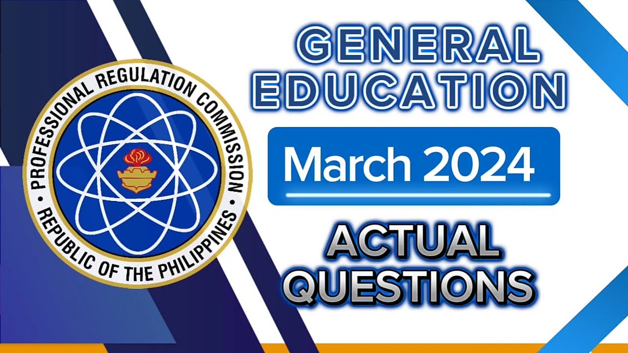 GENERAL EDUCATION 20 Items | MARCH 2024 Actual Questions - YouTube