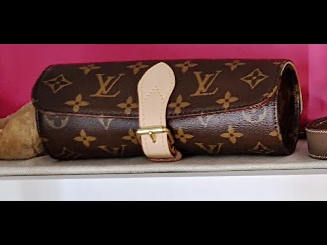 Louis Vuitton 3 Watch Case Brown Monogram