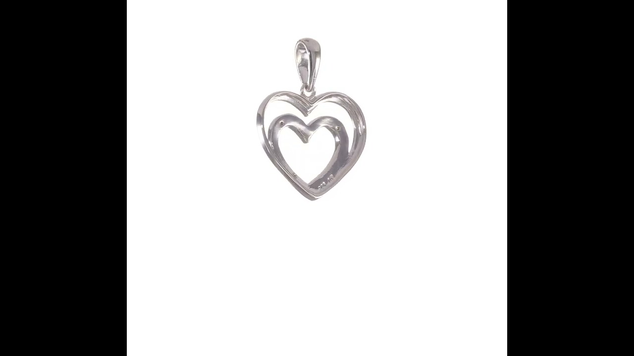 Goldia Sterling Silver Heart Locket Bangle Bracelet