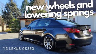 lexus gs350 lowering springs first impressions & new wheels