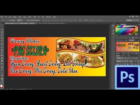  cara  membuat  spanduk  warung makan dengan photoshop YouTube