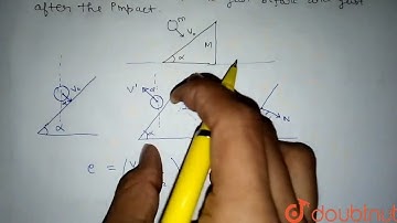 A wedge of mass M and angle alpha rests on a smooth horizontal plane. A smooth sphere of mass m ...