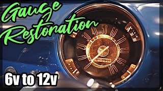 Cleaning and converting your classic car gauges from 6 volts to 12 volts; Shoebox Ford Ep15