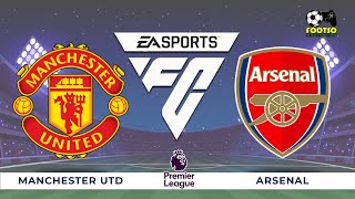 Manchester United vs Arsenal || EPL - Full Match - [4K@60FPS PC Gameplay] - EA FC24 #munars