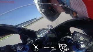Crash Highside Rider thrown off at Rockingham International with No limits Track days  06/05/2018
