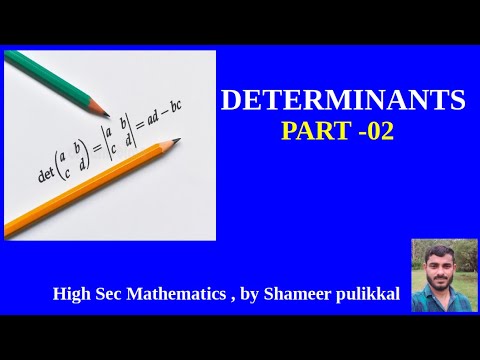 Determinants|Part 02| +2 Mathematics - YouTube