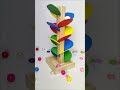 Wooden Marble Tree Leaves Race Track||Tree Building Blocks||Marble Run Track #asmrvideos #satisfying