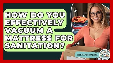 How Do You Effectively Vacuum A Mattress For Sanitation? - Homekeeping Handbook