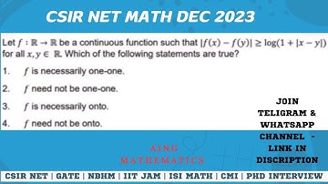 ID-704063 Solution | CSIR NET DEC 2023