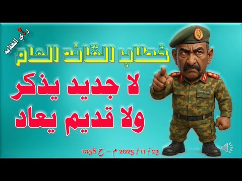 خطاب القائد العام لا جديد يذكر ولا قديم يعاد 23 11 2025 م ح 1038