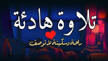 تلاوة هادئة من القرآن الكريم قبل النوم 😌 راحة نفسية عميقة تهدّئ القلب وتُريح الأعصاب 🎧