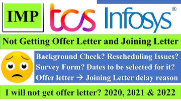 TCS Offer Letter and Joining Letter Delay Reasons | Infosys Interview results and OL | #tcs #infosys