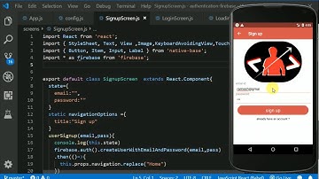 #5 - signing up and logging in user to firebase | react native tutorials in hindi