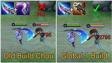 I FINALLY FOUND GLOBAL 1 BUILD CHOU (wtf damage)... -Mobile legends | Mlbb Chou Best Build 2024