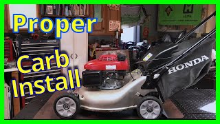 Honda Lawnmower HRR Carburetor & Gasket (CORRECT) Installation | How To / Tips