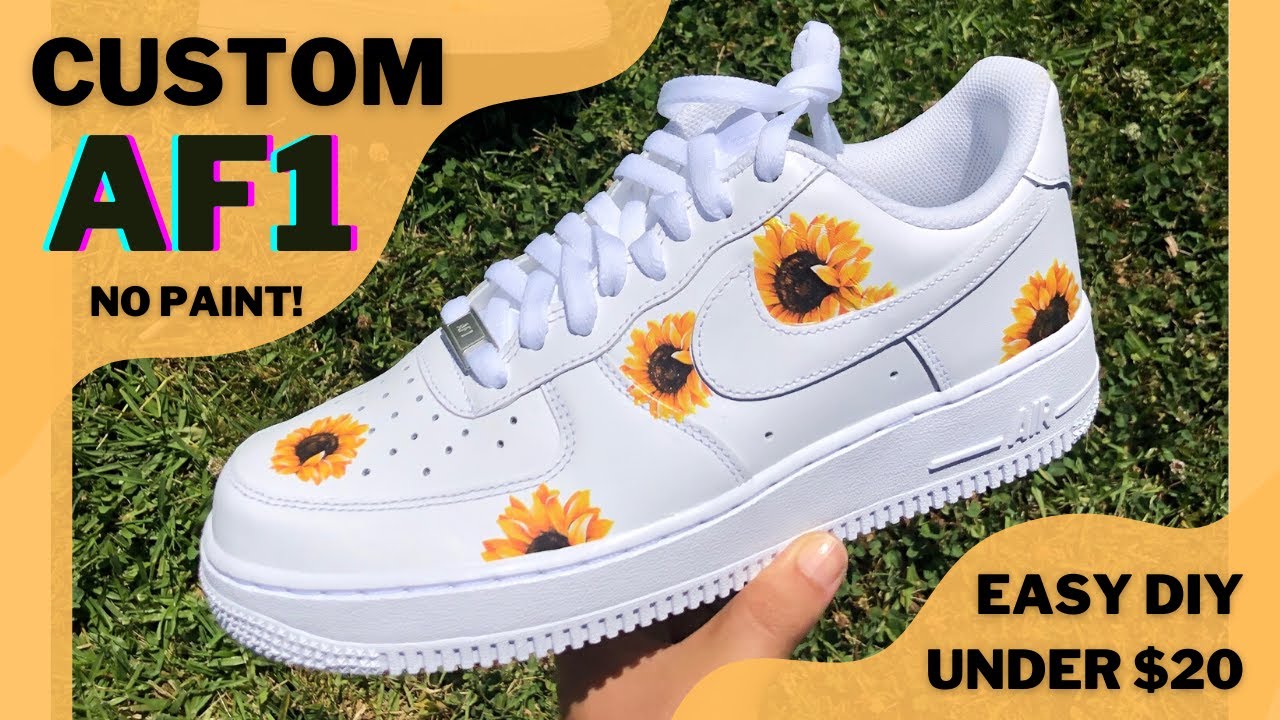 Nike Air Force 1 Sunflower Custom Tutorial - Easy Diy And Extremely  Affordable! - Youtube
