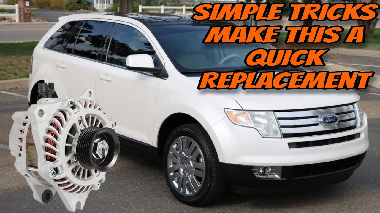 How to replace the alternator on a ford edge - YouTube