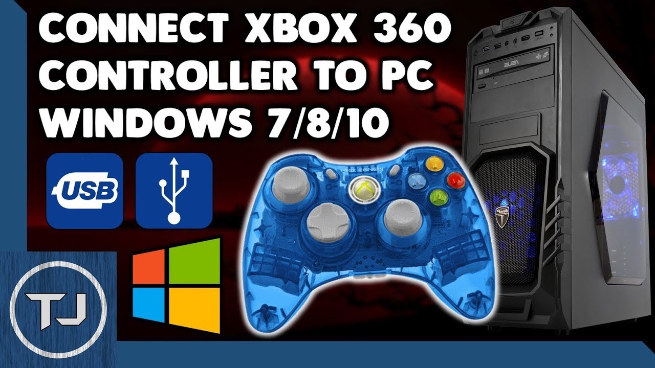 Connect Wired Xbox 360 Controller To Pc Windows 7 8 10 Drivers Youtube