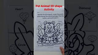 Pet Animals 2D Shape Activities #petanimals #guineapig #kindergartenlearningvideos #educationalvideo