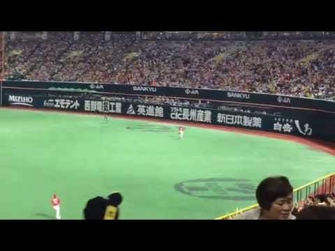 2016.07.15オールスター第1戦　スキンヘッドランニング(打者鈴木大地)