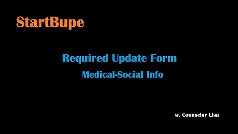CSAC -- Required Medical and Social Update -- Link to Form in Description