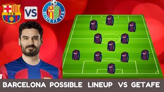 Barcelona Possible Lineup || Barcelona vs Getafe || Barcelona Transfer News || La Liga