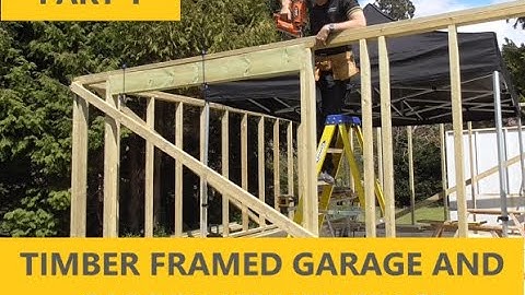 Timber frame garage and garden utility space. PART 1 (making timber stud walls)