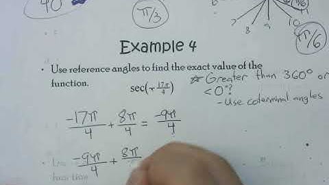 Pre-Calculus 4.4 part 2 Reference Angles