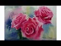 Watercolor Flowers Painting by Sikander Singh Chandigarh India