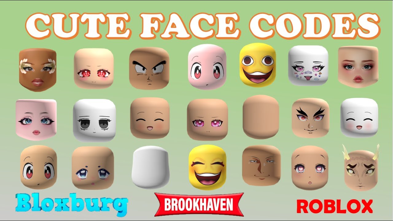 New* Cute Face ID Codes & Links [] Brookhaven, Bloxburg, Berry