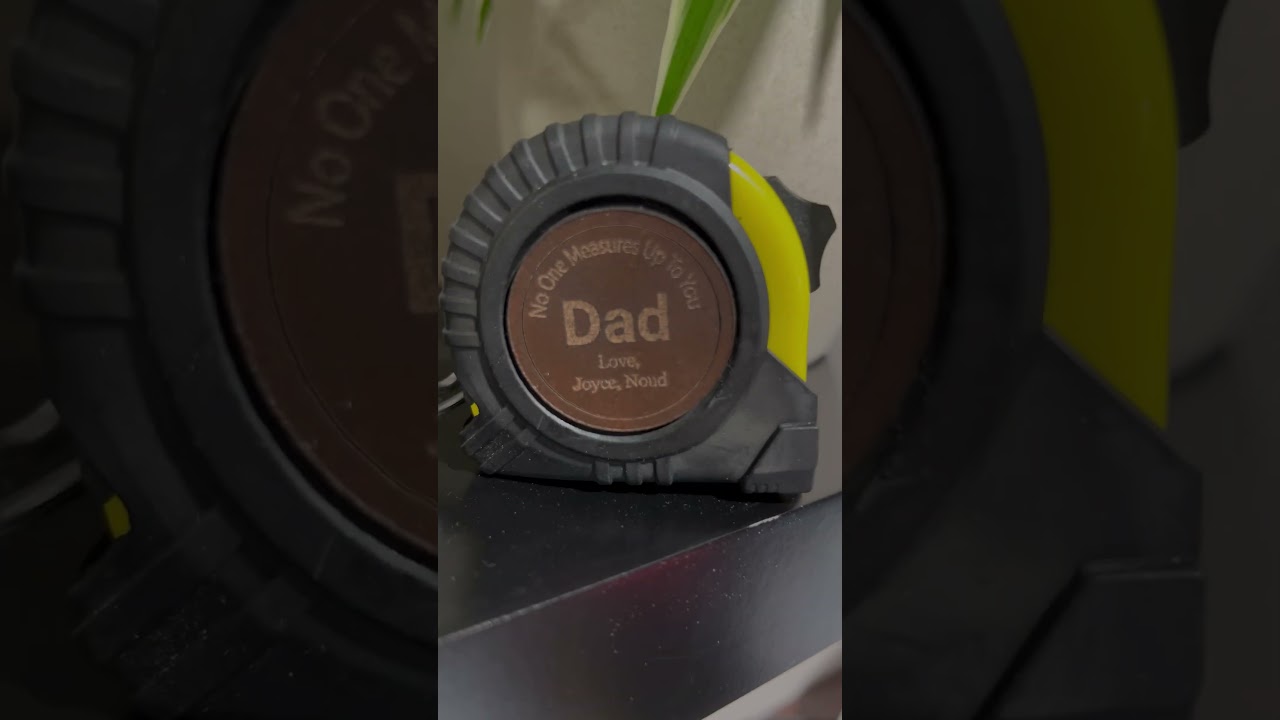 Personalised "No one measures up to you" Tape Measure with Real Leather Inlay - StudioAlpha.Online