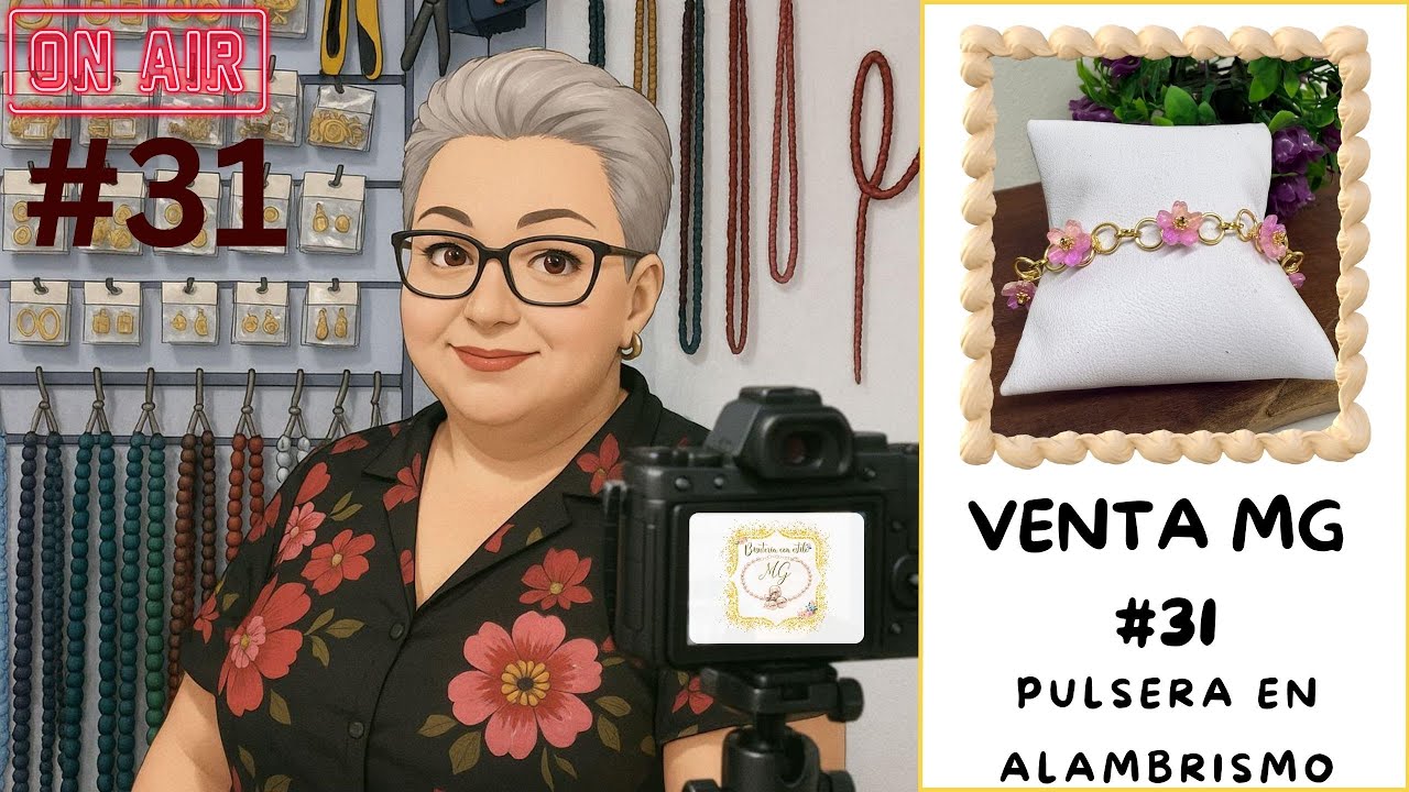 VENTA MG #31: Pulsera En Alambrismo Con Flores De Cristal (Parte 2)