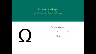 Mathematical Logic, part 7: Peano arithmetic