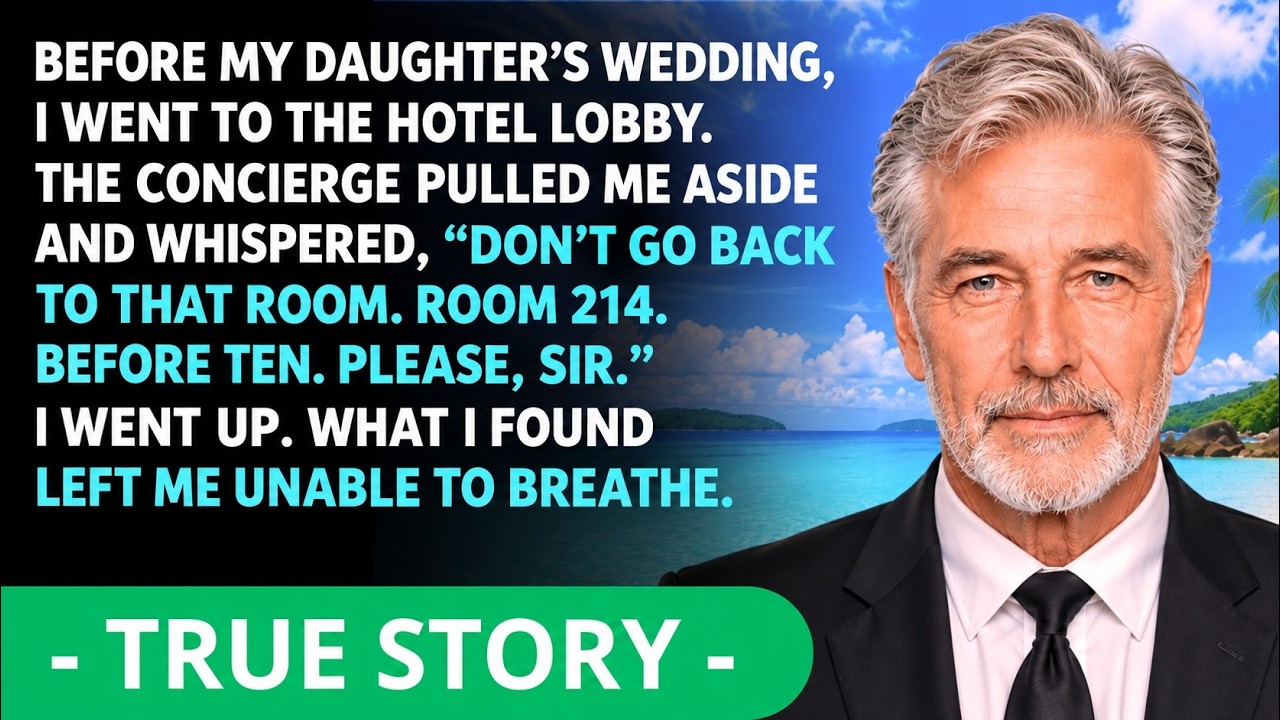 The concierge pulled me aside the morning of my daughter’s wedding and pressed a key card into my hand. “Room 214, please, Colonel, before ten,” he whispered. Gerald had known me eleven years. He...