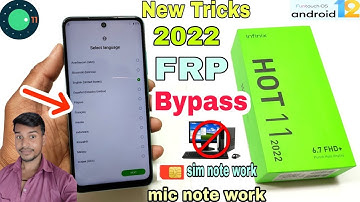 Infinix Hot 11 2022 FRP Bypass | New Trick 2022 | Infinix X675 Google Account Bypass Without Pc |