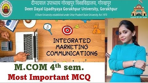 Integrated Marketing Communications|| M.COM IV semester Most Important MCQ DDU GORAKHPUR UNIVERSITY