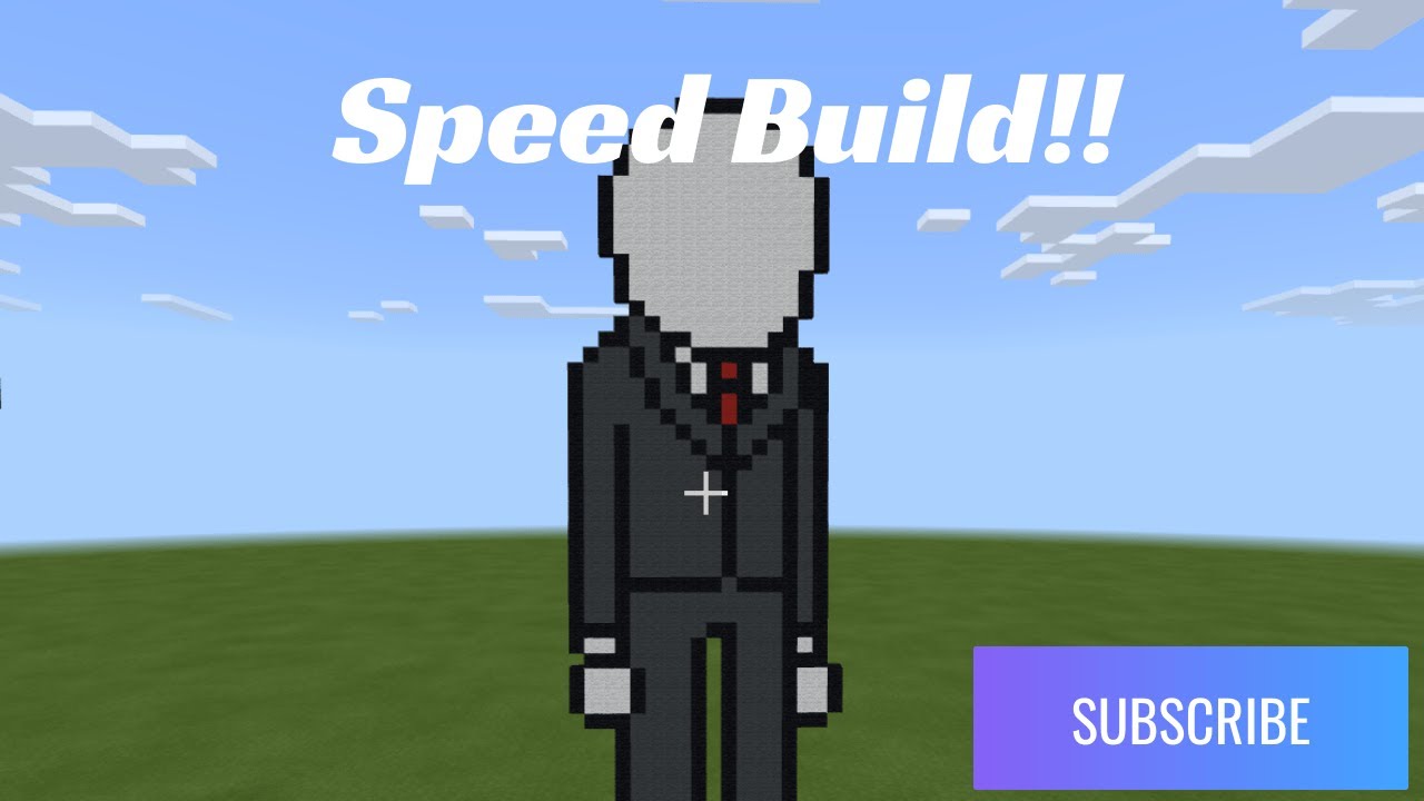 Slender Man Speed Build (Minecraft) - YouTube