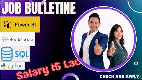 Data Analytics #Hiring  | #Power BI #Python #Tableau | #Jobs| Salary 15 Lac| Check this video Apply