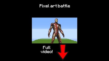 IRON MAN Pixel Art Build in Minecraft ! Noob vs Pro vs Hacker vs God - Minecraft Animation