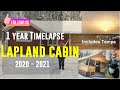 Swedish Lapland Cabin 12 Month Timelapse Photos Nov 2020 to Nov 2021 includes temperatures C &amp; F